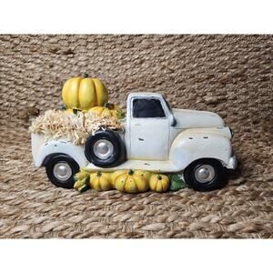 Northlight Distressed Truck With Pumpkins Hay Thanksgiving Fall Table Top Decor